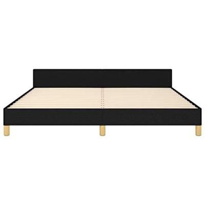 Bedframe zonder matras stof zwart 180x200 cm