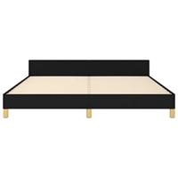 Bedframe zonder matras stof zwart 180x200 cm - thumbnail