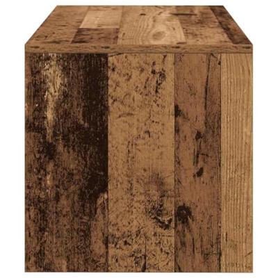 Tv-meubel 80x40x40 cm bewerkt hout oud houtkleurig Tv-meubel 80x40x40 cm bewerkt hout oud houtkleurig