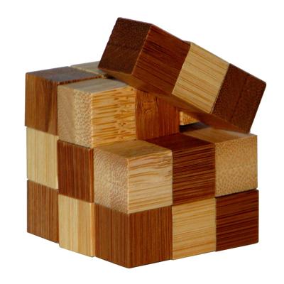 Eureka 3d bamboo breinpuzzel snake cubes ** Eureka 3d bamboo breinpuzzel snake cubes **
