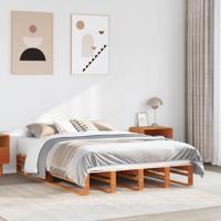 Bedframe massief grenenhout wasbruin 150x200 cm - thumbnail
