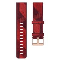Garmin Venu 3s / Vivoactive 4s / Venu 2s / Vivomove 3s / Forerunner 255s - Canvas nylon bandje - Rood - thumbnail