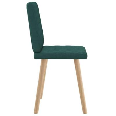 Eetkamerstoelen 2 st stof donkergroen
