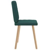 Eetkamerstoelen 2 st stof donkergroen - thumbnail