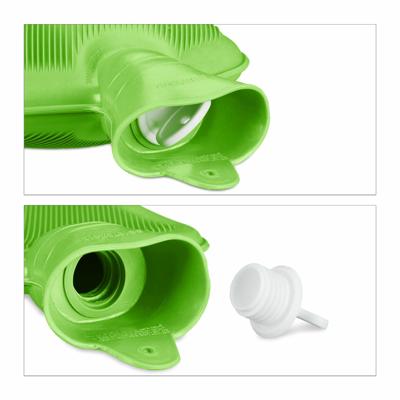 Relaxdays warmwater kruik groen 2 l | 6 stuks