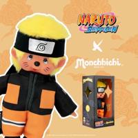 Bandai - Monchhichi - Monchhichi Naruto Shippuden knuffel - 20 cm zachte knuffel voor kinderen en volwassenen - SE241088 - thumbnail