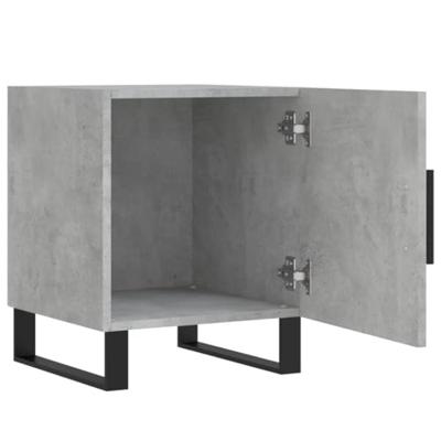 Nachtkastjes 2 st 40x40x50 cm bewerkt hout betongrijs