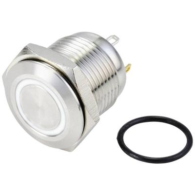 TRU COMPONENTS TC-10090924 GQ16F-10E/J/W/24V/S Vandalismebestendige druktoets 48 V/DC 2 A 1x uit/(aan) Moment Wit IP65 1 stuk(s)