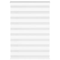 VidaXL Zebra blind 110x100 cm stofbreedte 105,9 cm polyester wit - thumbnail