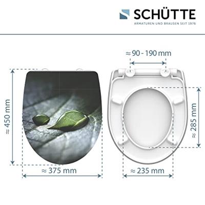 Schutte Duroplast High Gloss WC-bril RAINDROP met soft-close en quick-release
 82583