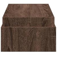 Monitorstandaard met opbergruimte 100x27x15 cm hout bruin eiken - thumbnail