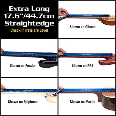 MusicNomad MN821 Tri-Beam 3 &apos;n 1 Dual Notched & Precision Straightedge voor elektrische en akoestische gitaar - thumbnail