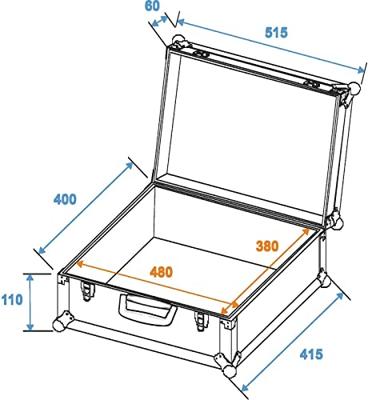 Roadinger Roadinger Case Flightcase (l x b x h) 445 x 525 x 195 mm - thumbnail