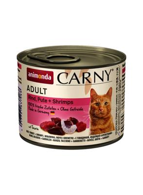 ANIMONDA Carny Adult Beef, turkey and shrimps - nat kattenvoer - 200g