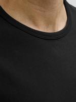 2-pack heren T-shirts ronde hals - zwart en wit Katoenen heren ondershirt korte mouwen - Witte t shirts heren - thumbnail