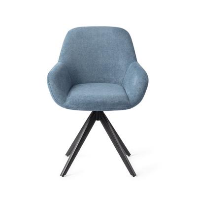 Jesper Home Eetkamerstoel 'Kushi' Turn Black, kleur Ocean Eyes