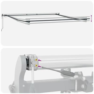 Luifel automatisch uittrekbaar LED 500x300 cm antraciet en wit