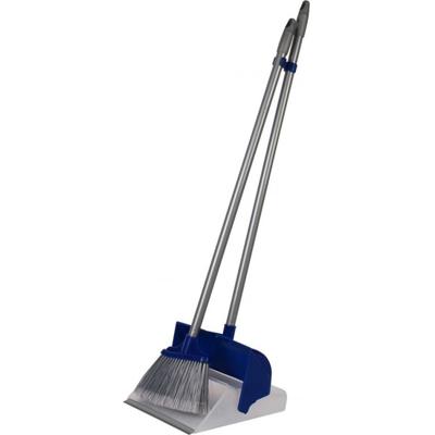 Stoffer en blik met lange steel