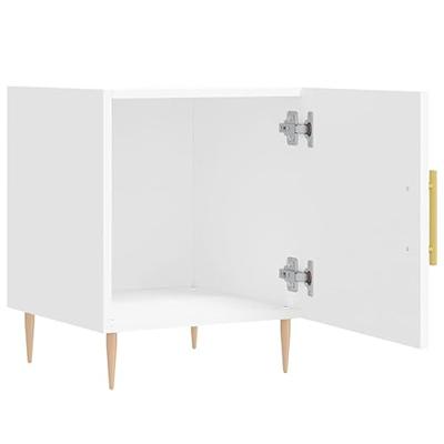 Nachtkastjes 2 st 40x40x50 cm bewerkt hout wit
