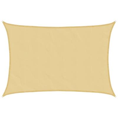 VidaXL Zonnezeil 5x4 m 100% polyester oxford zandkleurig