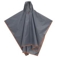 VidaXL Regenponcho met capuchon 2-in-1 ontwerp 223x145 cm grijs oranje - thumbnail