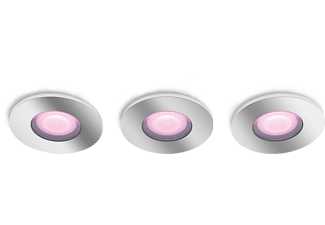 Philips InbouwspotsHue Xamento - White and color set van 3 RVS spots - 929003074801