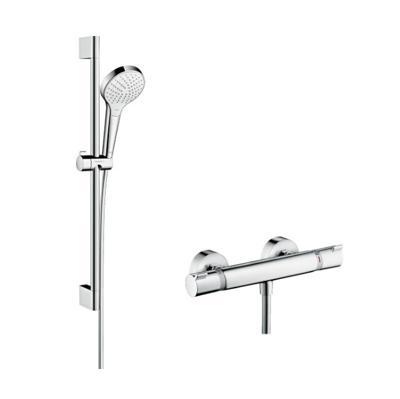 Hansgrohe Croma Select E Vario / Ecostat Comfort douchecombinatie 65 cm Wit-Chroom