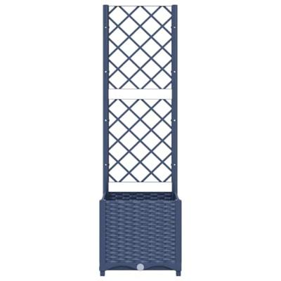 VidaXL Plantenbak met latwerk 40x40x136 cm polypropeen donkergrijs