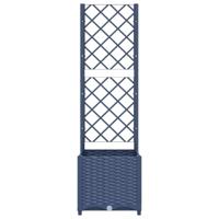 VidaXL Plantenbak met latwerk 40x40x136 cm polypropeen donkergrijs - thumbnail