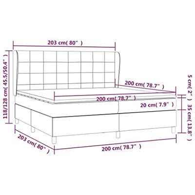 Boxspring met matras fluweel donkergroen 200x200 cm - thumbnail