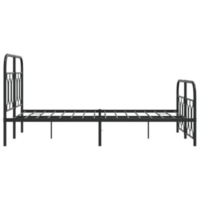 Bedframe met hoofd- en voeteneinde metaal zwart 120x190 cm Bedframe met hoofd- en voeteneinde metaal zwart 120x190 cm