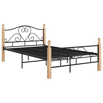 Bedframe metaal zwart 120x200 cm