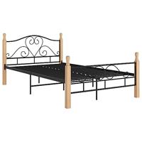 Bedframe metaal zwart 120x200 cm - thumbnail
