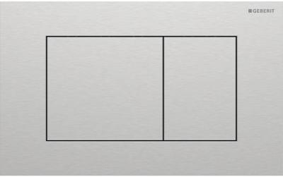 Geberit Sigma 40 bedieningspaneel square geborsteld RVS voor Sigma reservoirs 8cm (UP720) en 12cm (UP320)