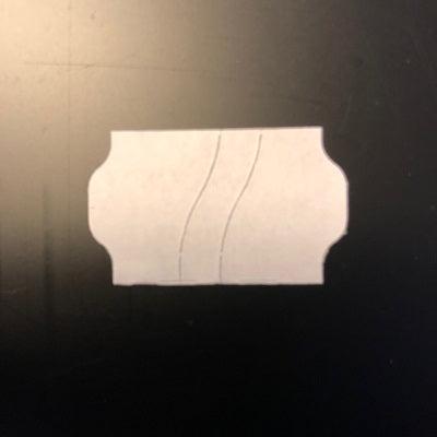 Etiket 3219 wit perm 2slit golf + veilig