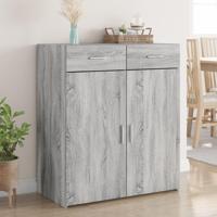 Dressoir 80x42,5x93 cm bewerkt hout grijs sonoma eikenkleurig - thumbnail