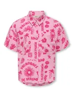 Kids ONLY zomer t-shirt S/S meisjes - fuchsia, roze paars - Kogzalina - thumbnail