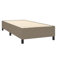 Boxspring met matras stof taupe 100x200 cm - thumbnail