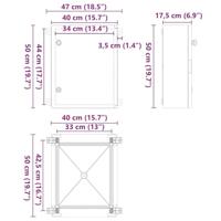 Controlekast IP65 Waterdicht Grijs 40x17,5x50 cm ABS Kunststof - thumbnail