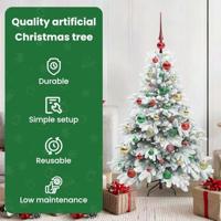 VidaXL Kunstkerstboom met 150 led met standaard wit 120 cm pe en pvc - thumbnail