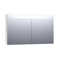 Brauer Promise Spiegelkast - 120 cm - met Directe Verlichting - 2 Enkelzijdige Spiegeldeuren - Hoogglans Wit - thumbnail