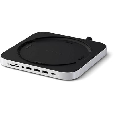 Satechi USB-C Stand/hub Mac mini/Studio (SSD) - Silver Satechi USB-C Stand/hub Mac mini/Studio (SSD) - Silver