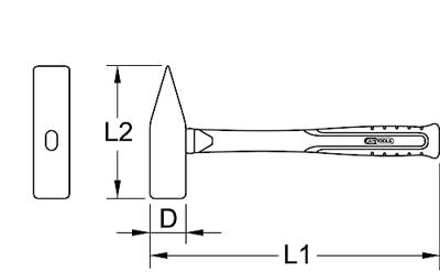 KS Tools 963.2125 9632125 Zethamer 1700 g 395 mm DIN 1041 1 stuk(s)