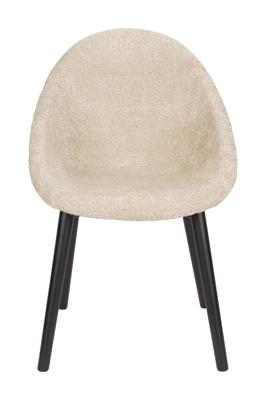 Dutchbone Eetkamerstoel 'Fenna' Bouclé, kleur Beige