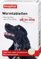 Beaphar Wormmiddel all-in-one (2,5 - 20 kg) hond 2 tabletten - thumbnail