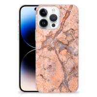 iPhone 14 Pro Max | TPU | Siliconen hoesje | Marmer Oranje - thumbnail