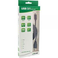 InLine 0.5m, USB3.1-C/USB3.1-A 0.5m USB C USB A Zwart - thumbnail