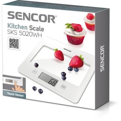 Sencor SKS 5020WH keukenweegschaal Elektronische keukenweegschaal Wit