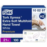 TORK 100297 Xpress® Multifold Premium Papieren handdoeken (l x b) 34 cm x 21 cm Helderwit 2100 stuk(s) - thumbnail