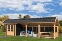 Tuindeco | Overkapping Bergen L | Type 11 | Zwarte Wanden - thumbnail